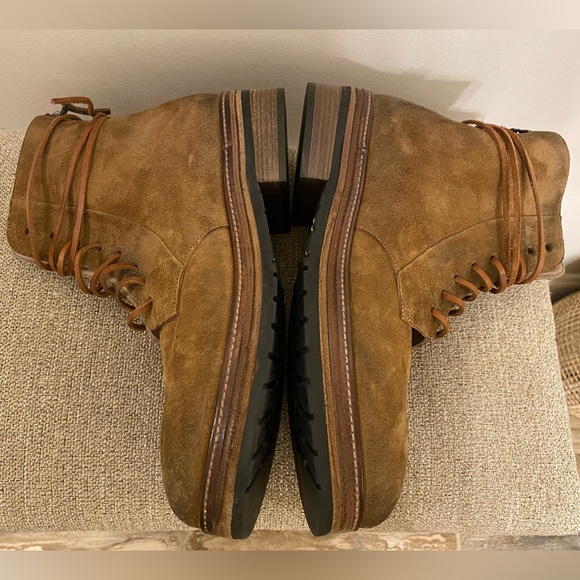 $1,245 Marsèll Men’s suede lace-up boots in Chestnut - Picture 8 of 16